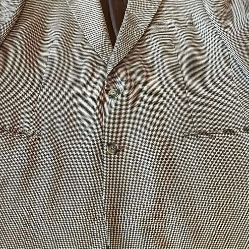 Brooks Brothers 346 Mens Blazer Wool Cashmere Blend 44R Gingham‎ Prom Formal